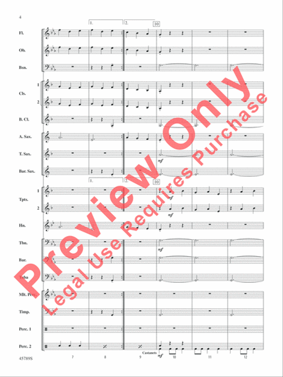 Images of Spain Concert Band scores gallery preview page 4