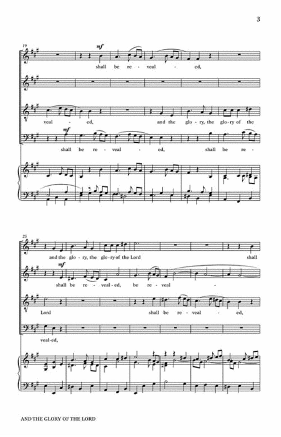 And the Glory of the Lord 4-Part scores gallery preview page 3