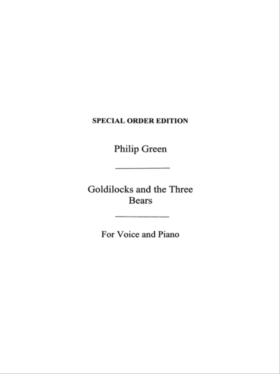 Goldilocks And The Three Bears Voice Solo scores gallery preview page 1