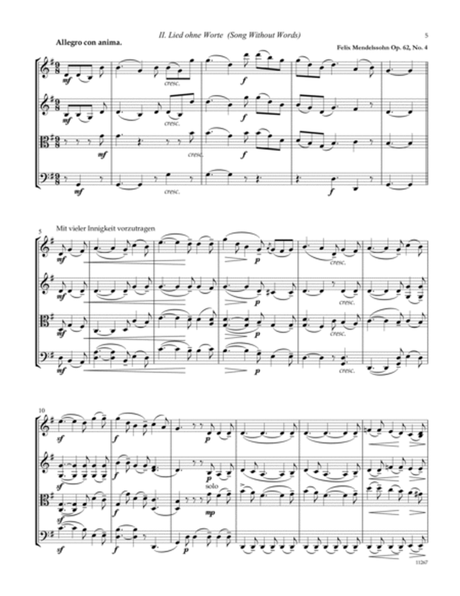 Four Songs by Felix and Fanny Mendelssohn
