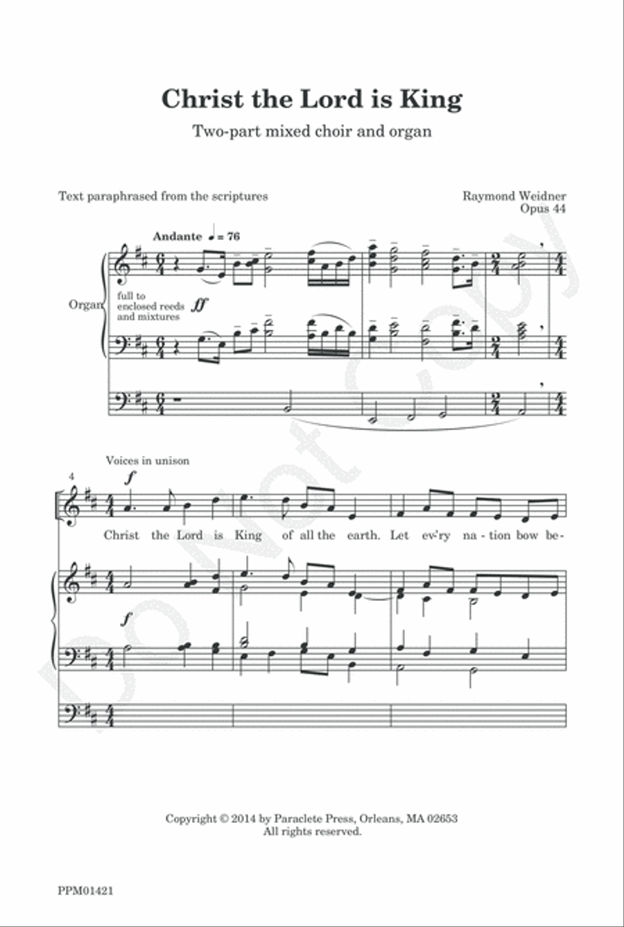 Christ the Lord is King 2-Part scores gallery preview page 4