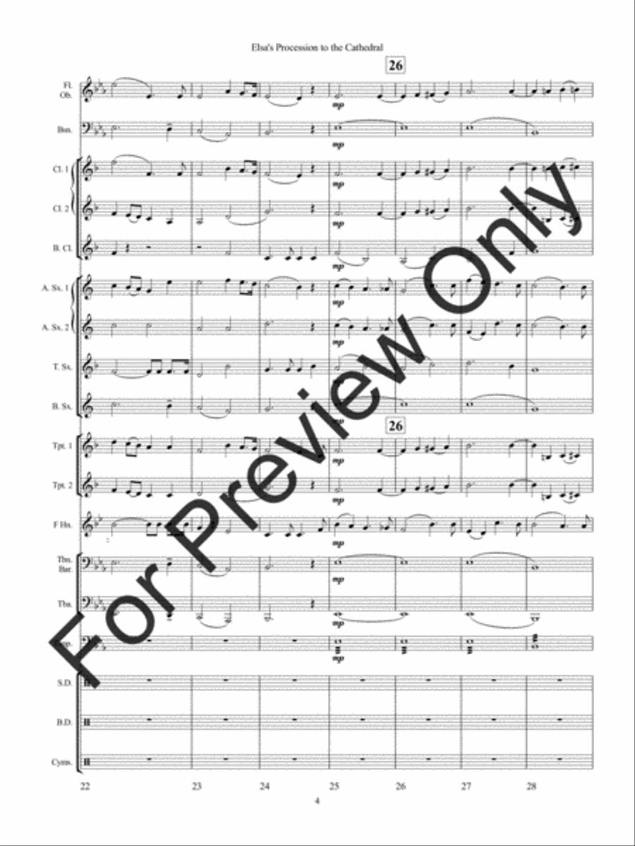 Elsas Procession to the Cathedral (Score) Concert Band scores gallery preview page 8