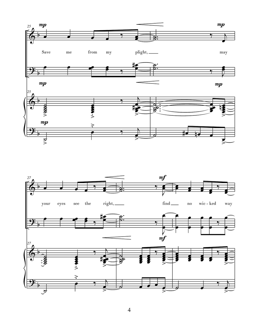 Hear My Prayer, O Lord 4-Part scores gallery preview page 4