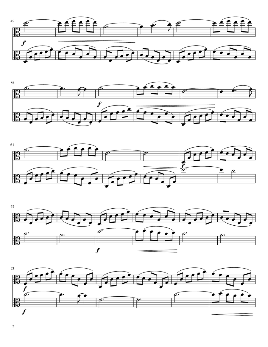 La Valse D'amelie La Valse D'amelie String Duet scores gallery preview page 2