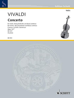 Book cover for Concerto in G Minor, Op. 12, No. 1 (RV 317/PV 343)