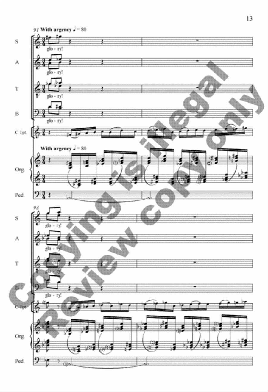 The Voice of the Lord 4-Part scores gallery preview page 13