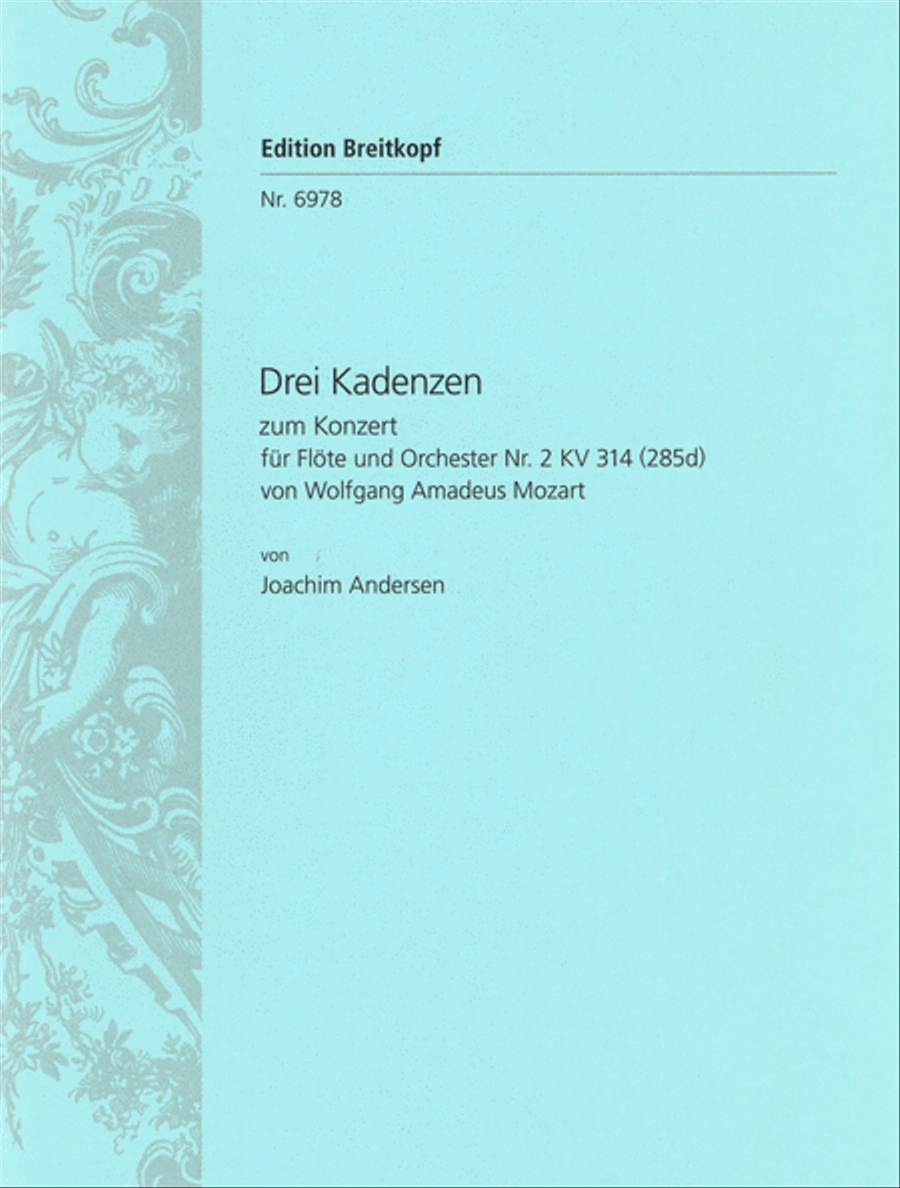 3 Cadenzas for Mozart's Flute Concerto No. 2 in D major K. 314 (285d) Flute Solo scores gallery preview page 1