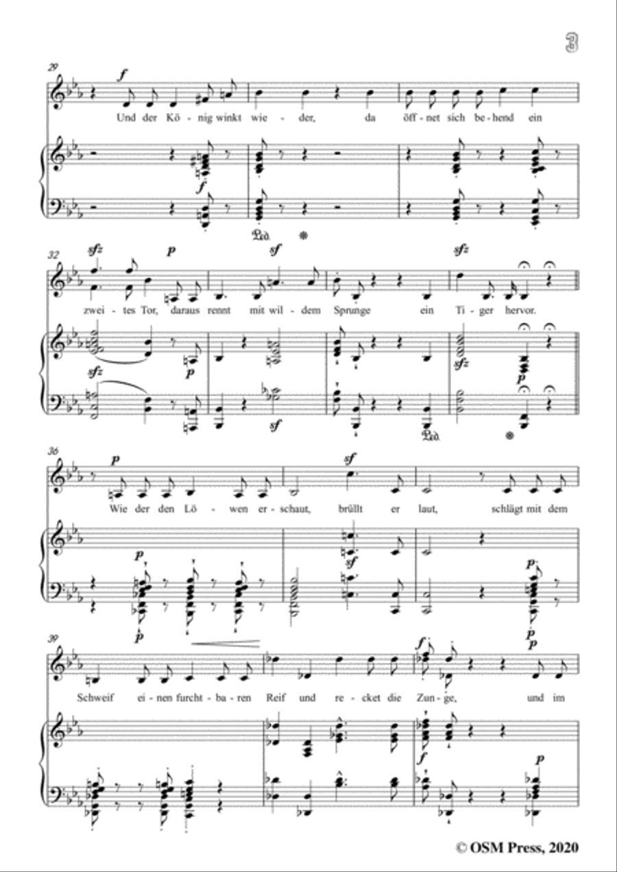 Schumann-Der Handschuh,Op.87,in C Major,for Voice&Piano Voice scores gallery preview page 5