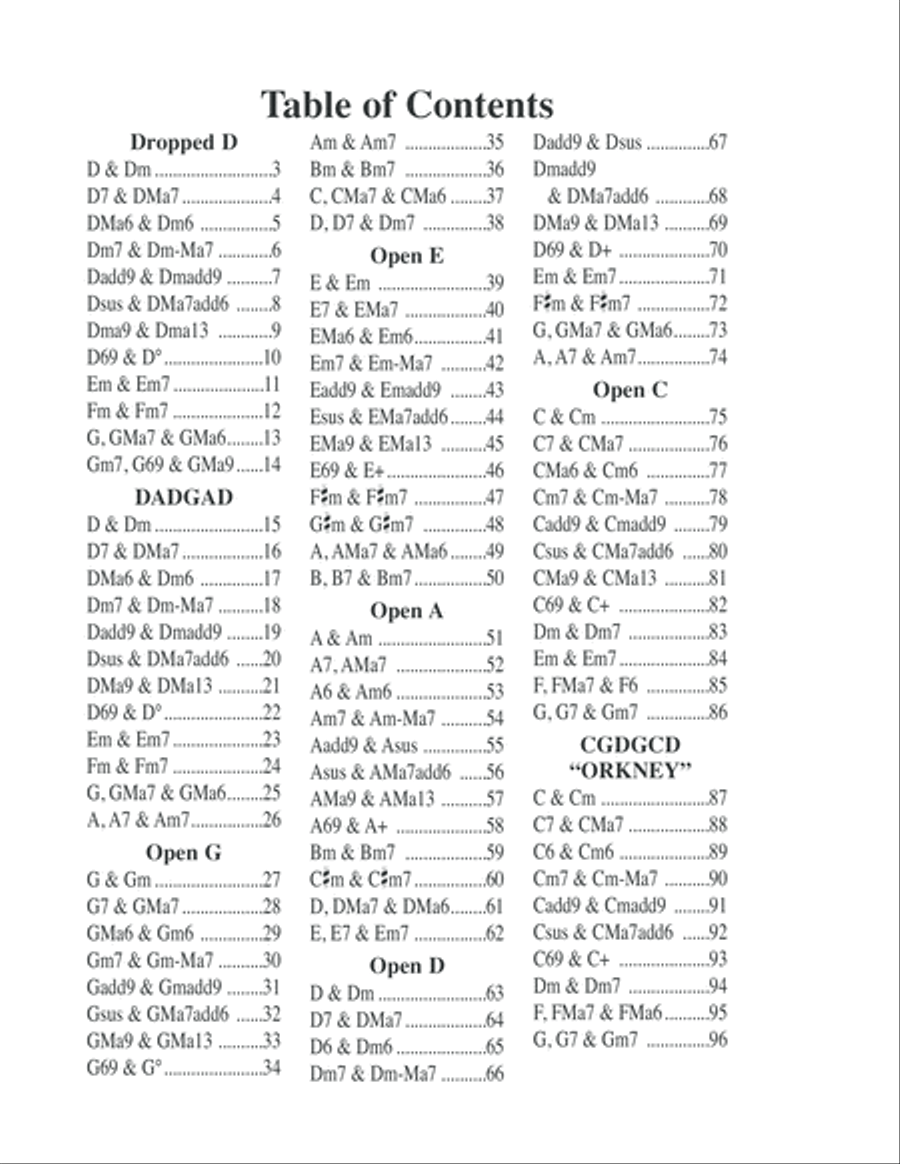Open Tuning Guitar Chords Made Easy Acoustic Guitar scores gallery preview page 3