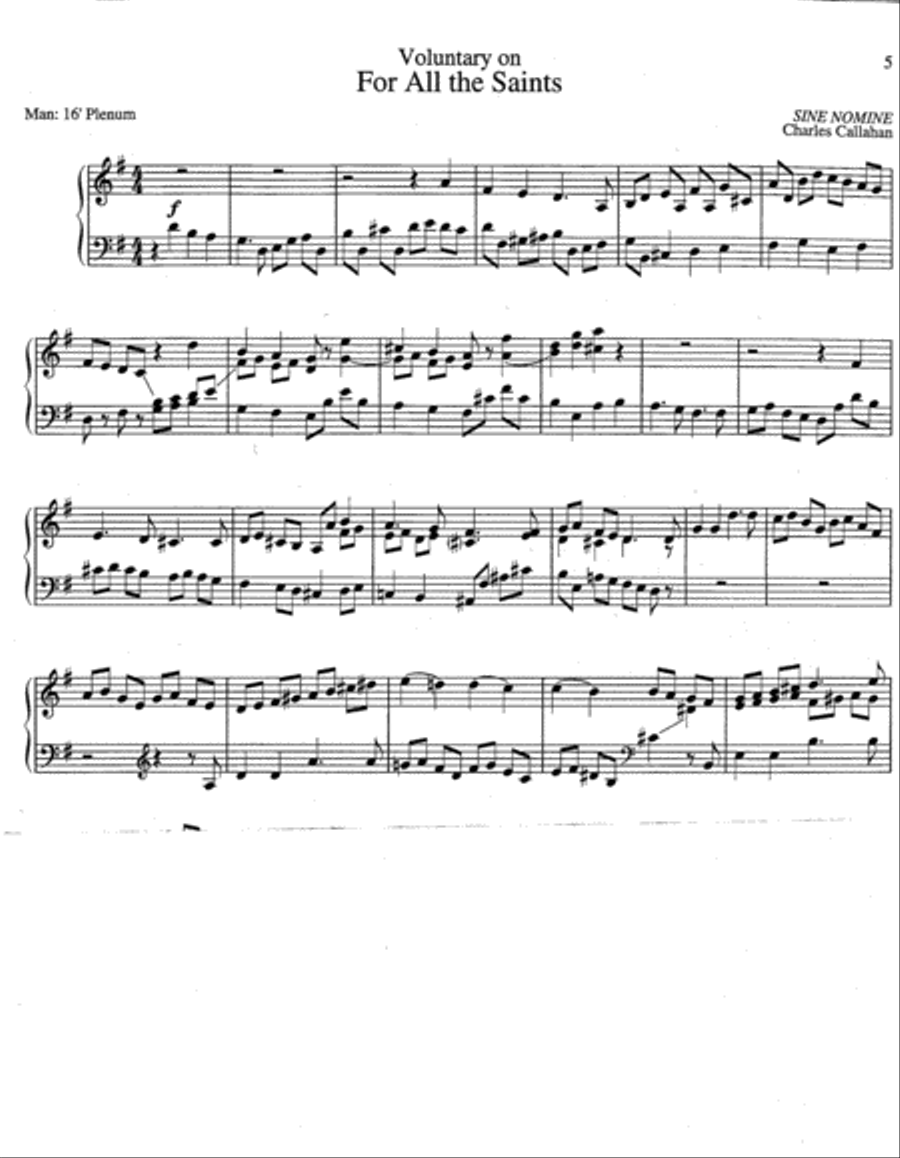 Funeral Music for Manuals Organ scores gallery preview page 3