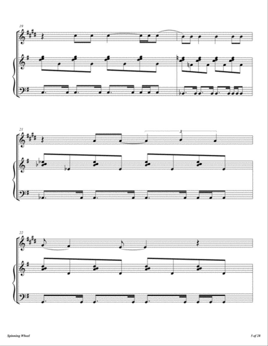 Spinning Wheel Spinning Wheel Alto Saxophone scores gallery preview page 6