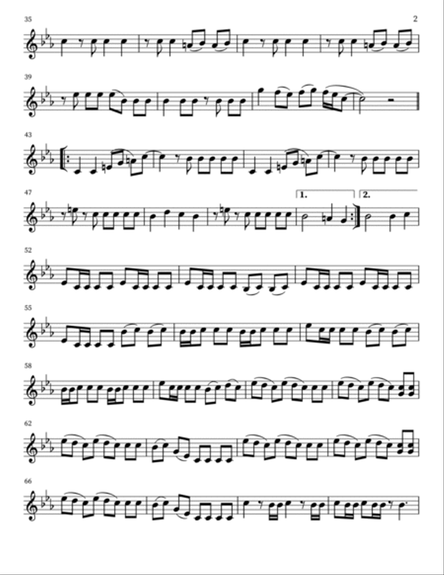 Bang Bang Violin Solo scores gallery preview page 2