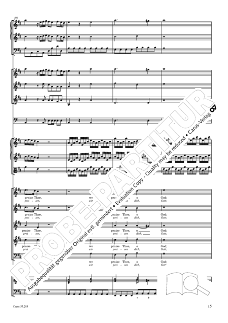 Te Deum for the Victory of Dettingen SSATB scores gallery preview page 32