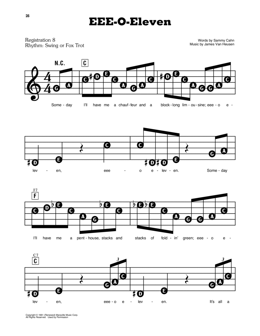 EEE-O-Eleven Electronic Keyboard scores gallery preview page 1