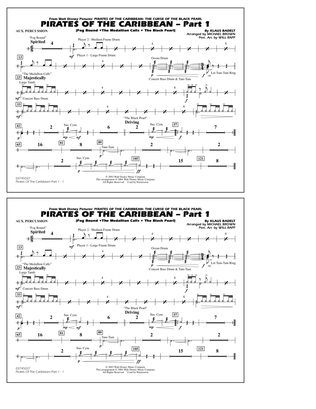 Pirates Of The Caribbean (Part 1) (arr. Brown) - Aux Percussion