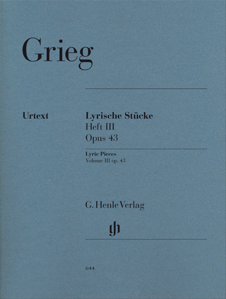 Lyric Pieces, Volume III Op. 43 Piano Solo scores gallery preview page 1