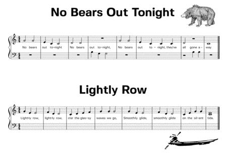 No Bears Out Tonight and Other Tunes for Beginner Piano