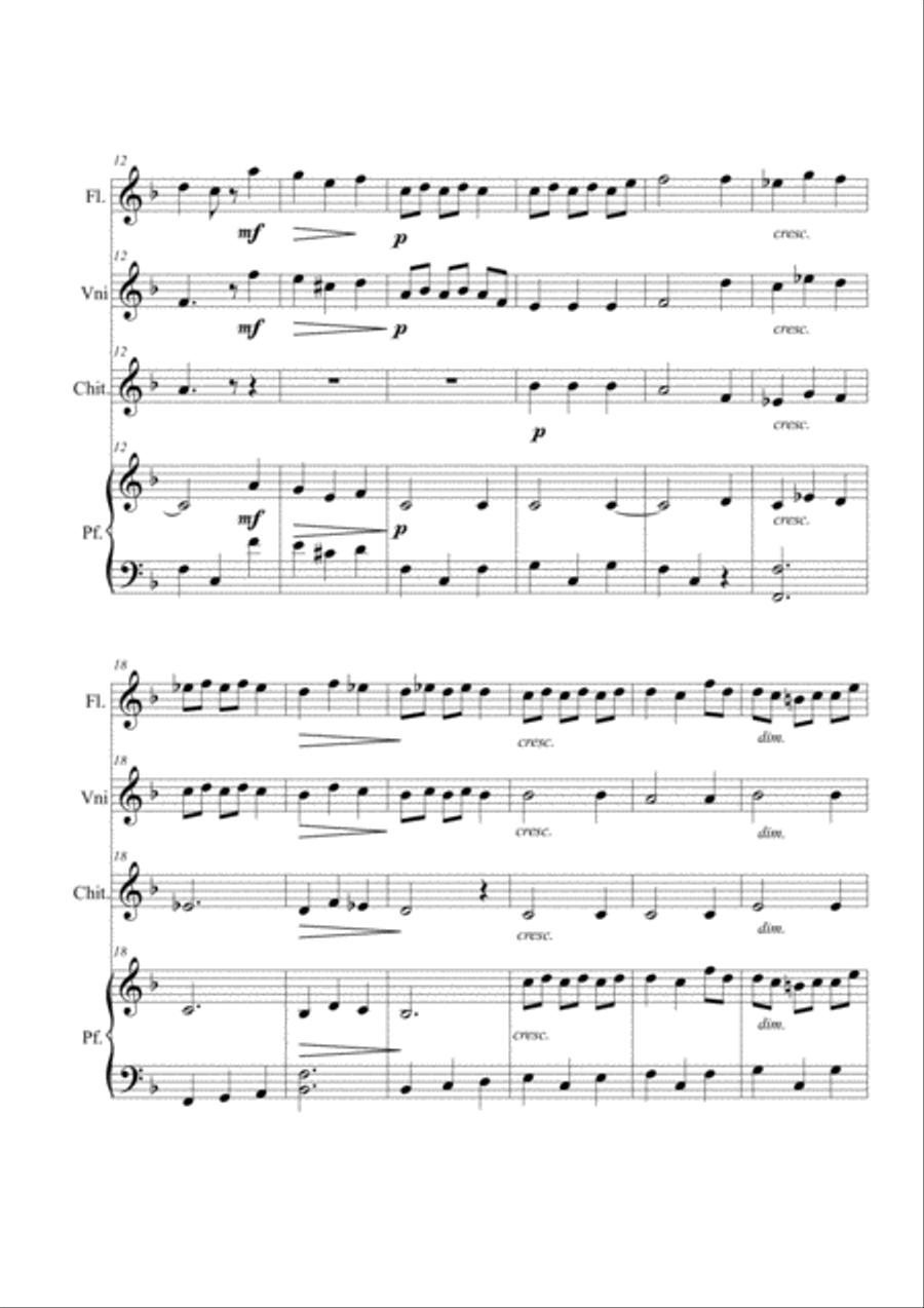 Laendler D 814 n1. Quartet Small Ensemble scores gallery preview page 2