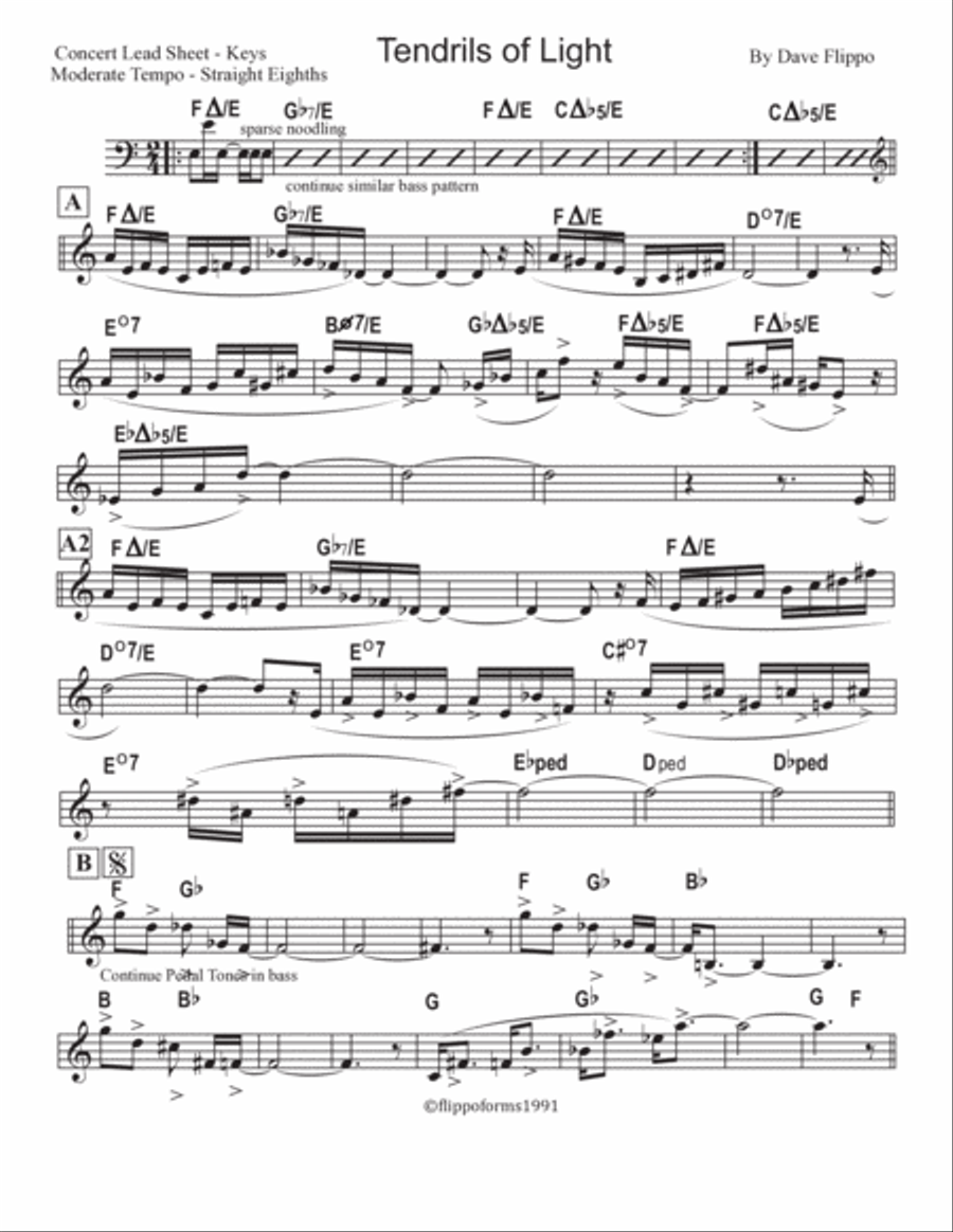TENDRILS OF LIGHT - The Globaljazz Series - Indo-Jazz Fusion - Concert and Bb parts Jazz Ensemble scores gallery preview page 2