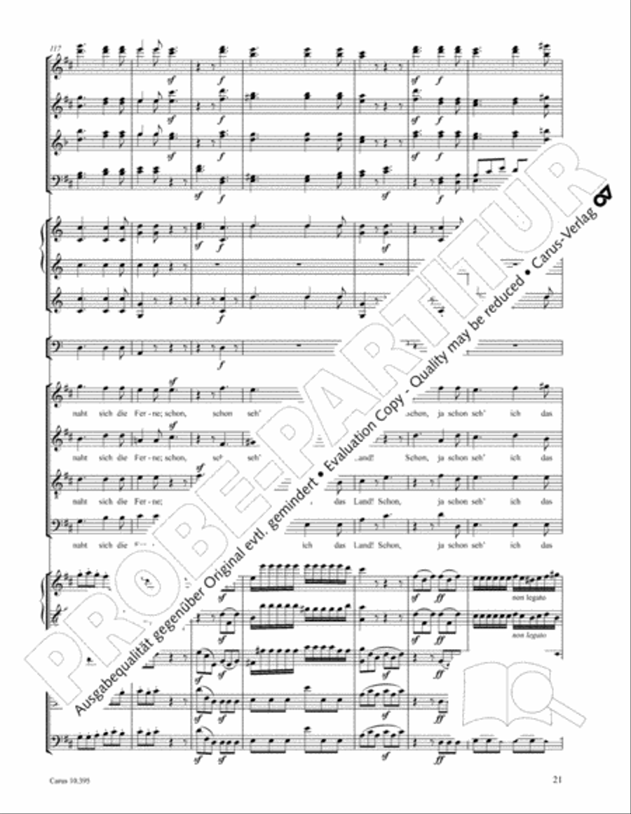 Calm Sea and Prosperous Voyage 4-Part scores gallery preview page 22
