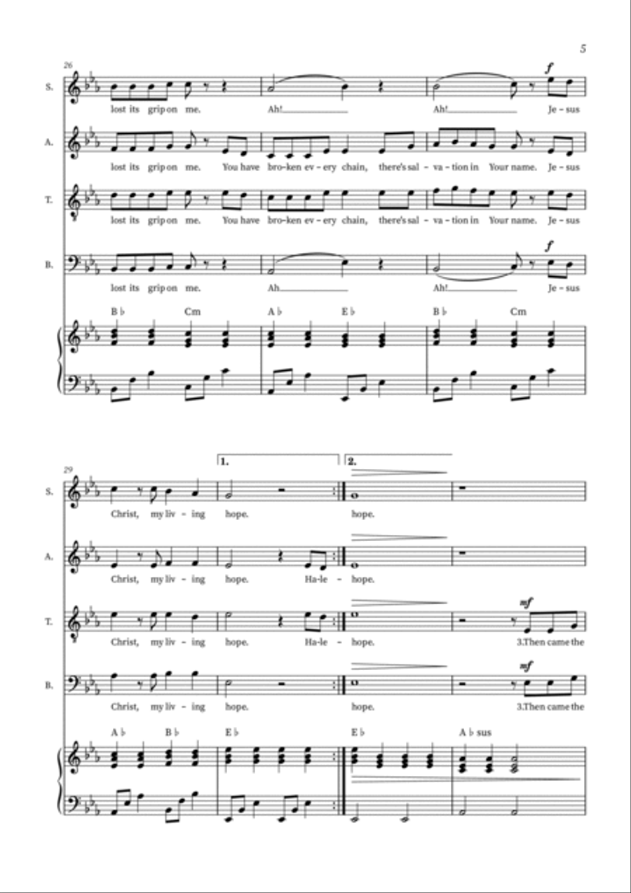 Living Hope 4-Part scores gallery preview page 5