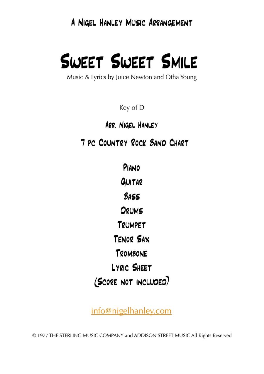 Sweet Sweet Smile Jazz Ensemble scores gallery preview page 4