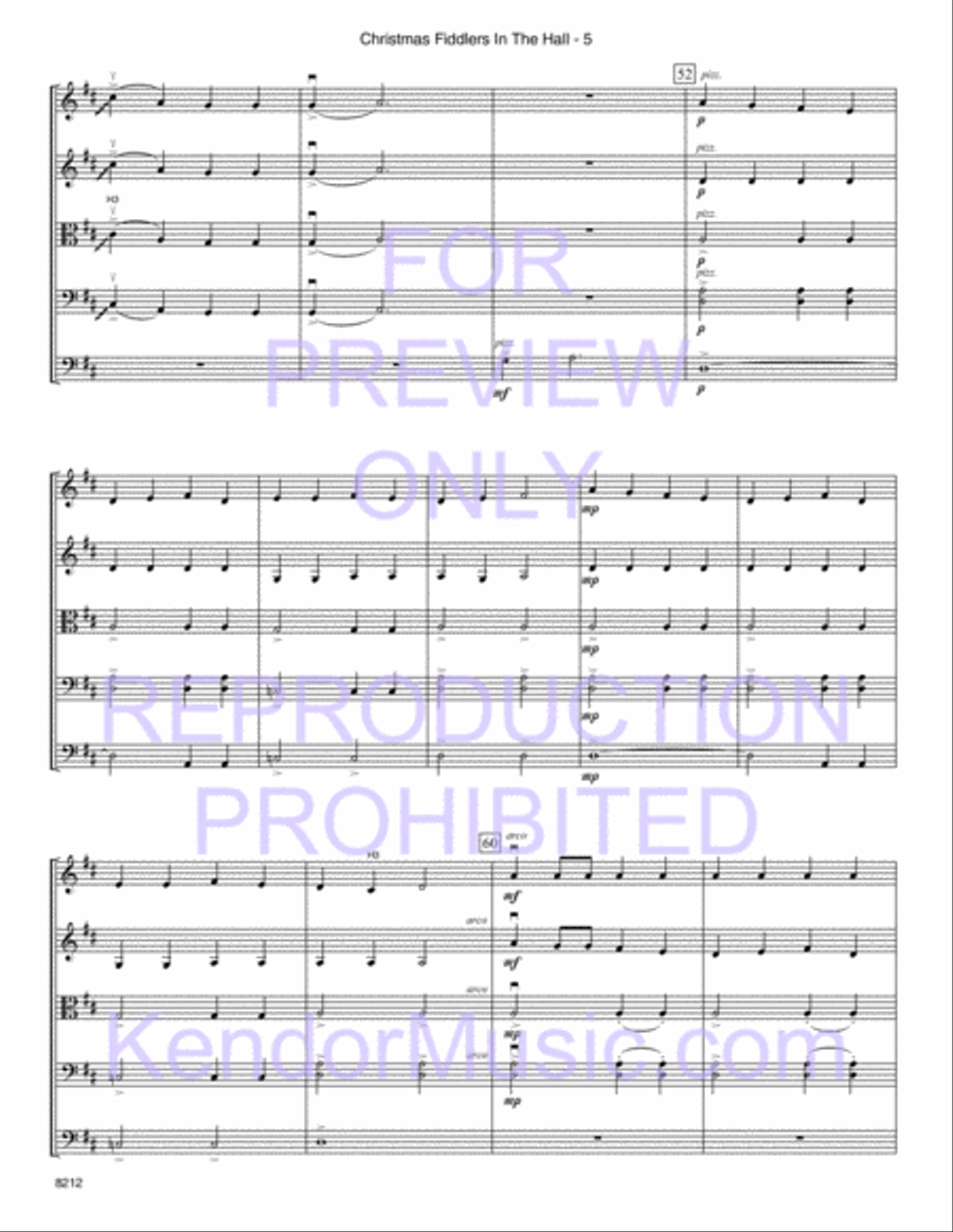 Christmas Fiddlers In The Hall String Orchestra scores gallery preview page 6