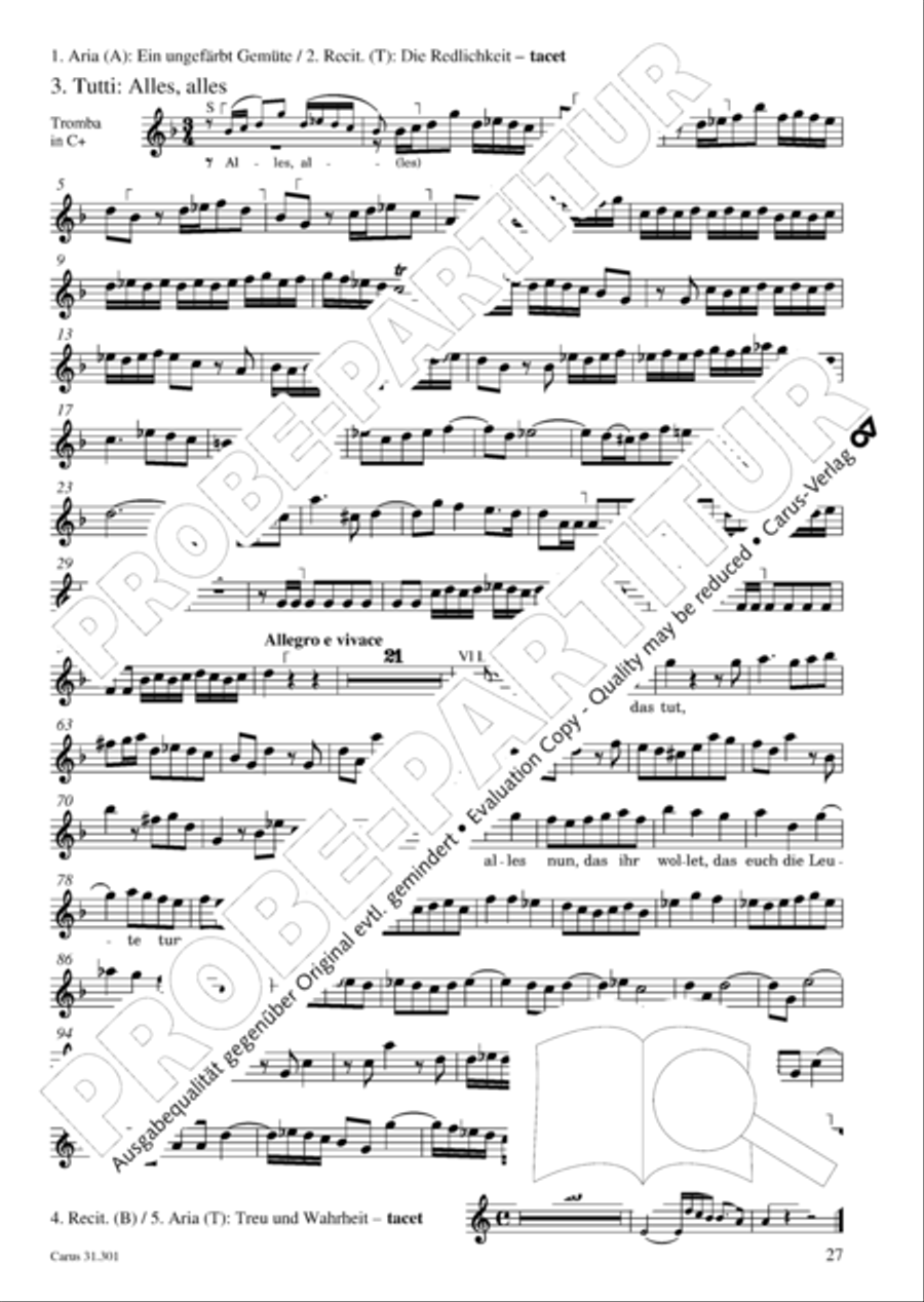 Bach for Brass 1: Cantatas I Voice scores gallery preview page 36