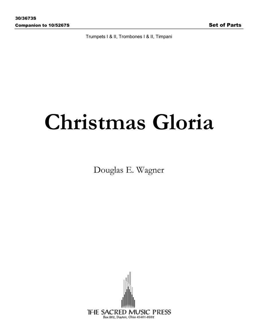 Christmas Gloria - Brass and Timpani Parts (Digital Download) Trombone scores gallery preview page 1