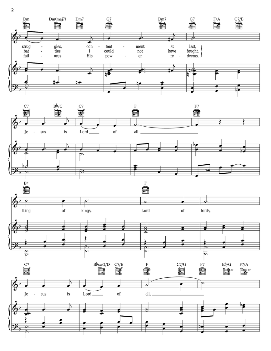 Jesus Is Lord Of All Jesus Is Lord Of All Guitar scores gallery preview page 2