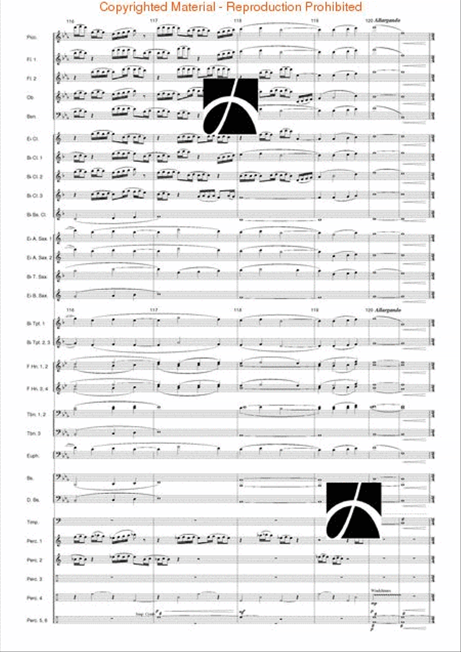 Hymn to the Infinite Sky Concert Band scores gallery preview page 25