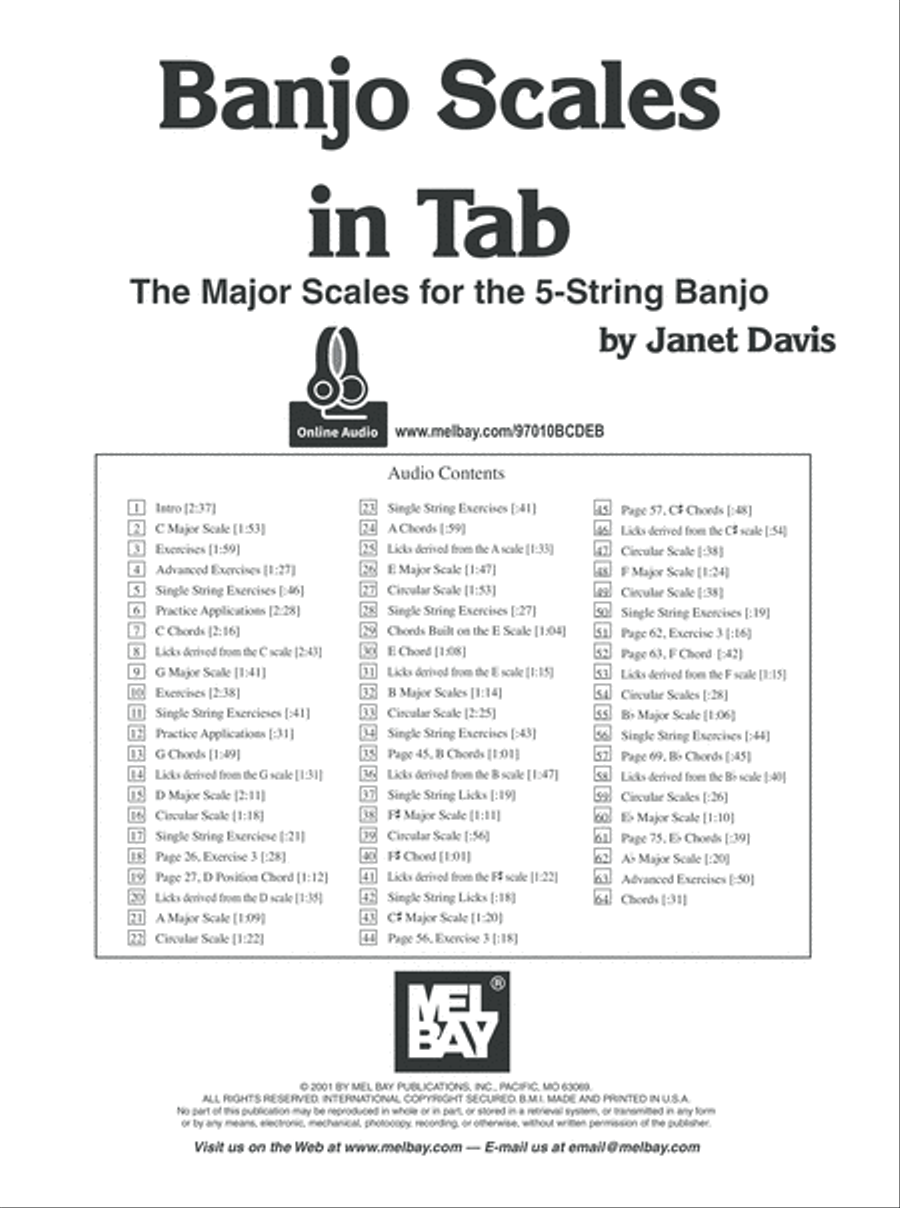 Banjo Scales in Tab Banjo scores gallery preview page 7