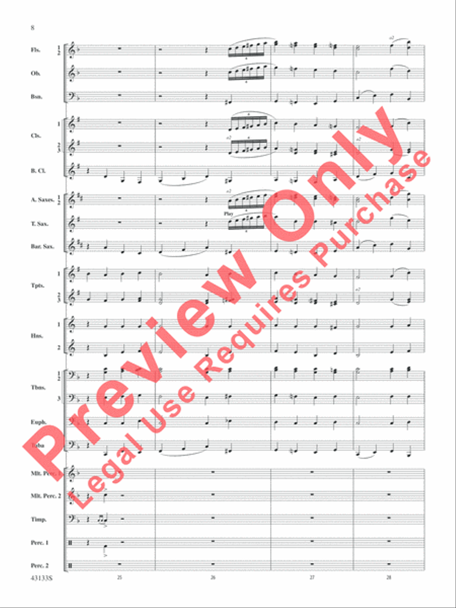 And Heaven and Nature Ring! Concert Band scores gallery preview page 9