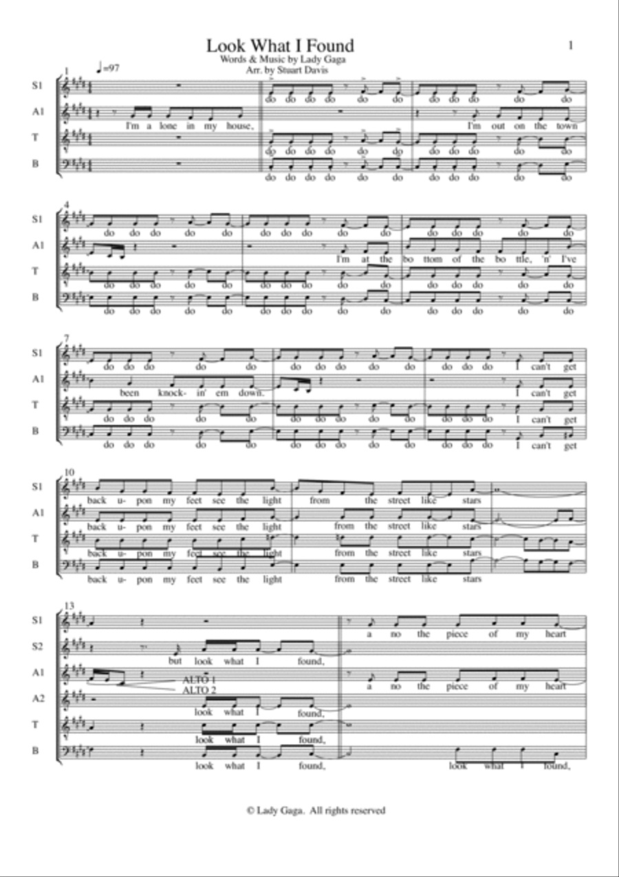 Look What I Found 4-Part scores gallery preview page 2