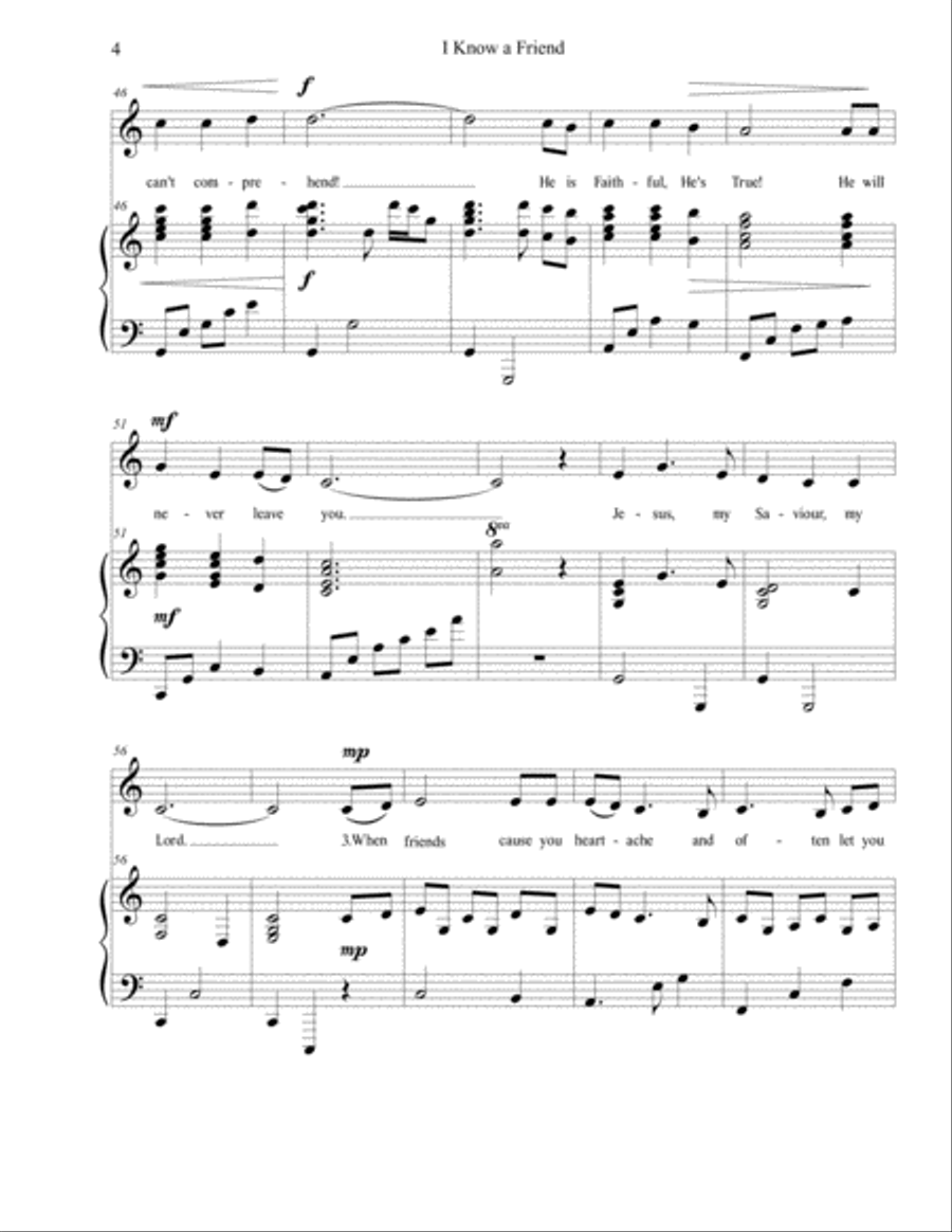 I Know a Friend Small Ensemble scores gallery preview page 4