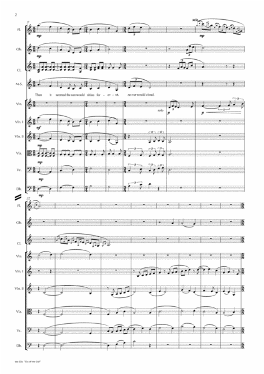 The Cry of the Gull Large Ensemble scores gallery preview page 2