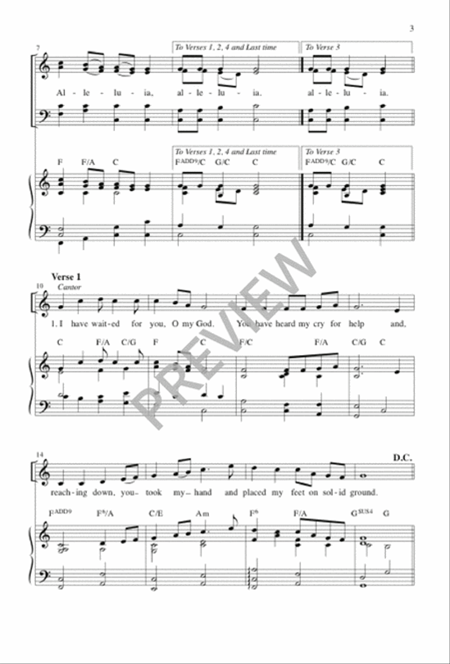 Now in Peace, O God 4-Part scores gallery preview page 4