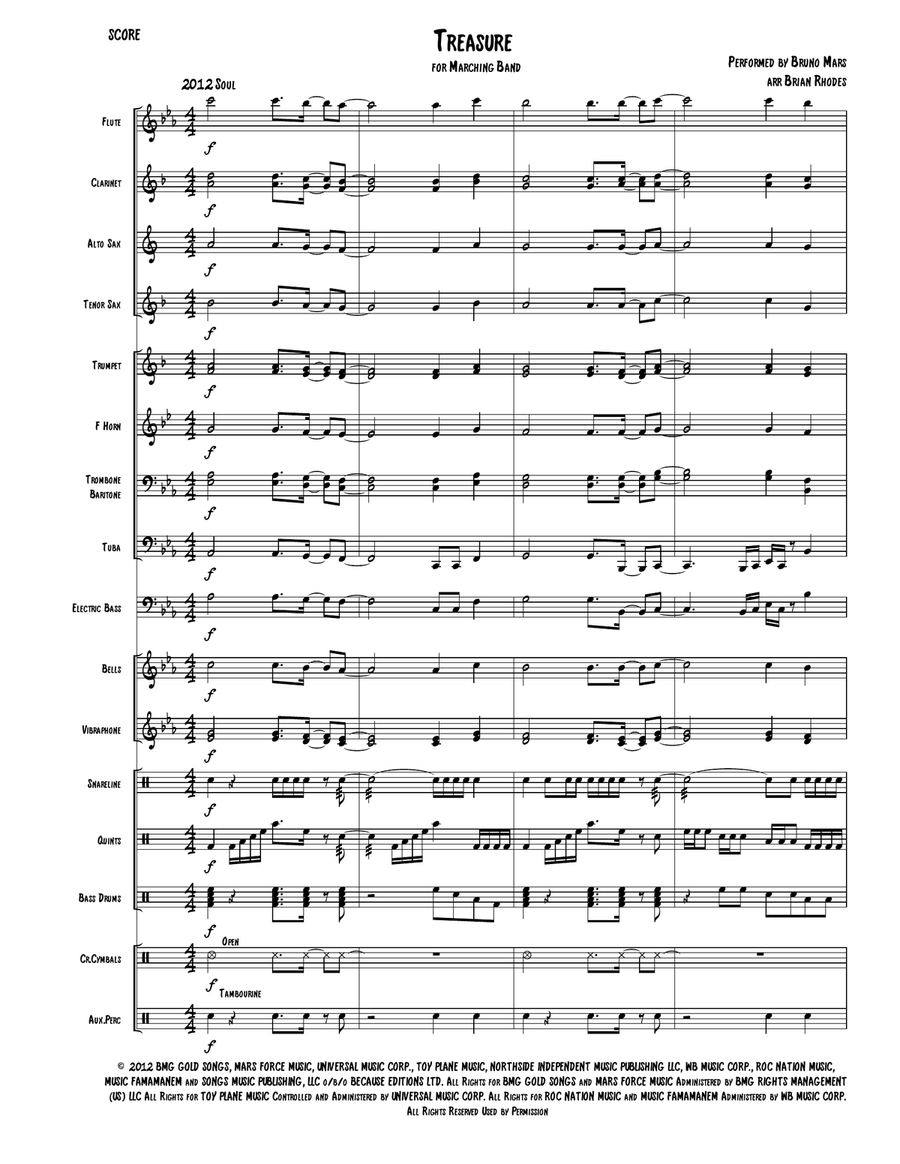 Treasure Marching Band scores gallery preview page 2