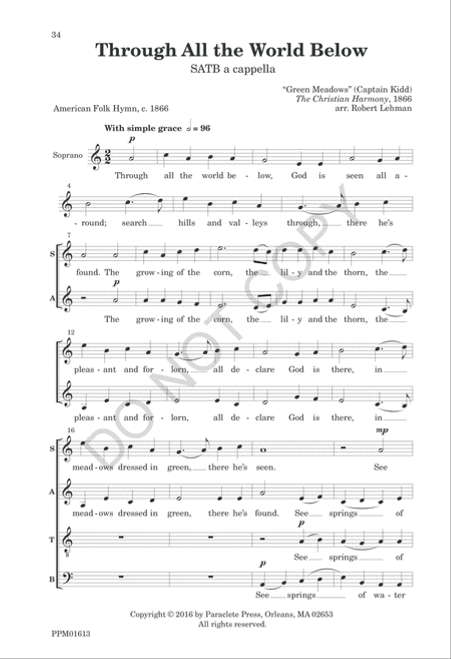 Nine American Folk Hymns 4-Part scores gallery preview page 37
