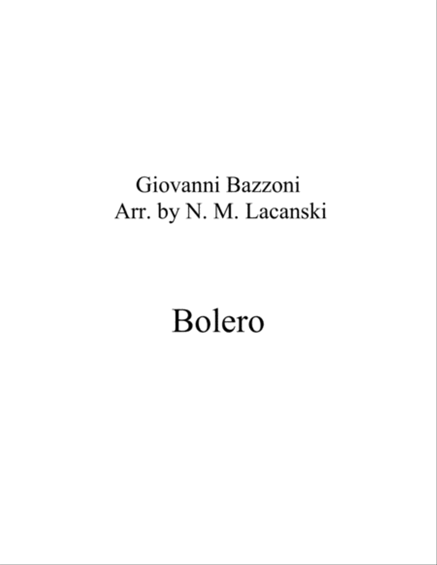 Bolero Bolero Piano scores gallery preview page 1