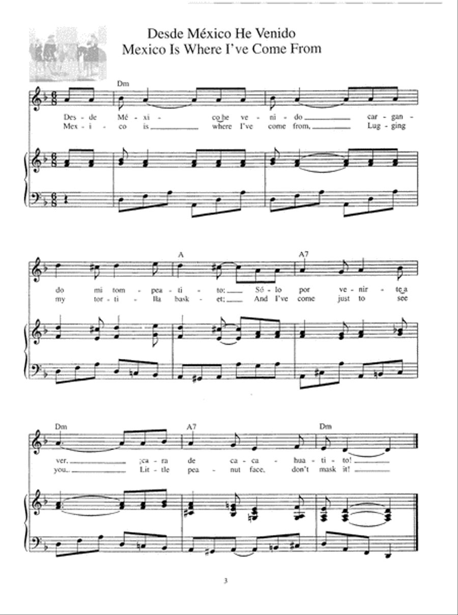Songs of Mexico - Canciones Mejicanas Piano, Vocal scores gallery preview page 4