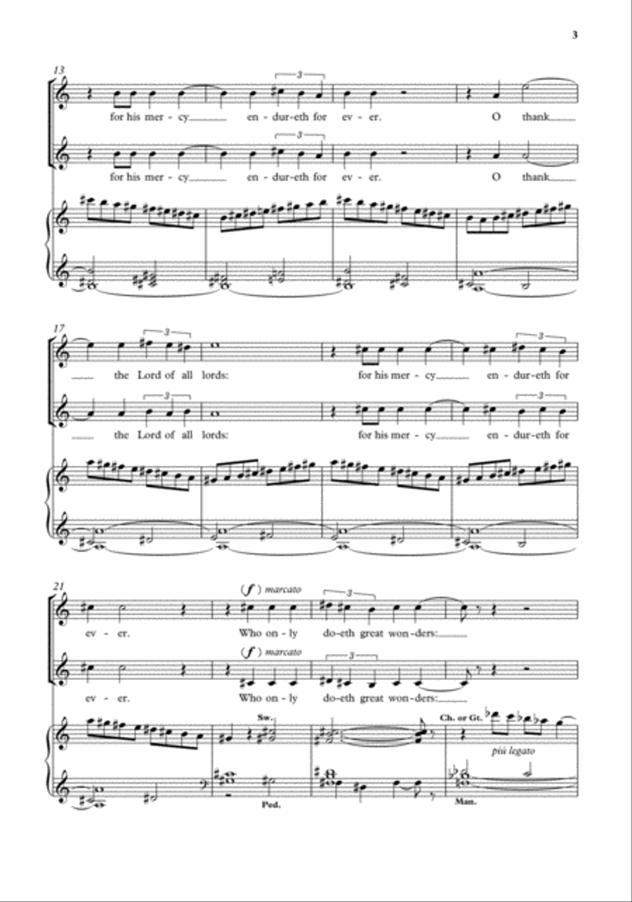 O give thanks unto the Lord SSA scores gallery preview page 3