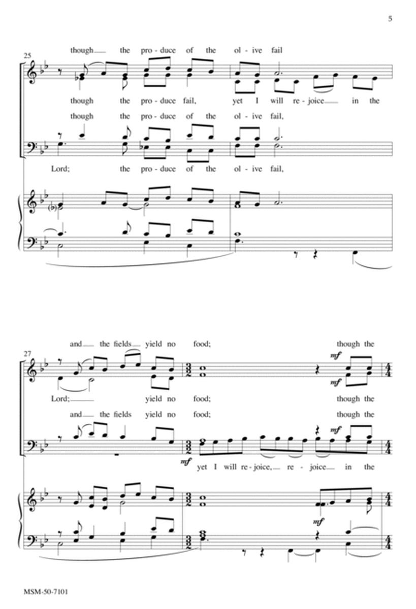 Yet I Will Rejoice in the Lord (Downloadable Choral Score)