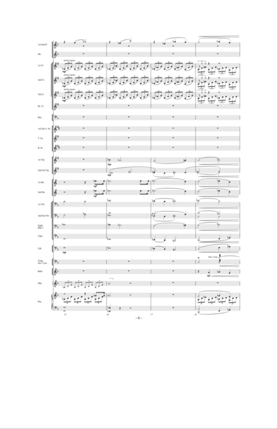 Moonlight Sonata Concert Band scores gallery preview page 5