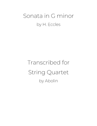 Eccles: Sonata in G minor - String Quartet