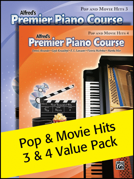 Premier Piano Course, Pop and Movie Hits 3 & 4 2012 (Value Pack)