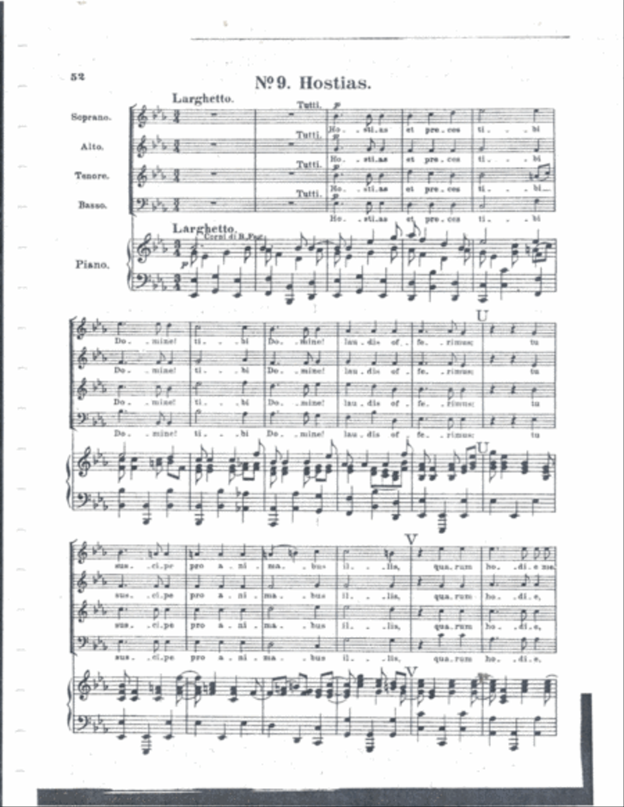 Ll Requiem K626 Hostias 4-Part scores gallery preview page 1