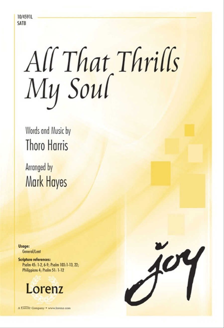All That Thrills My Soul All That Thrills My Soul 4-Part scores gallery preview page 1