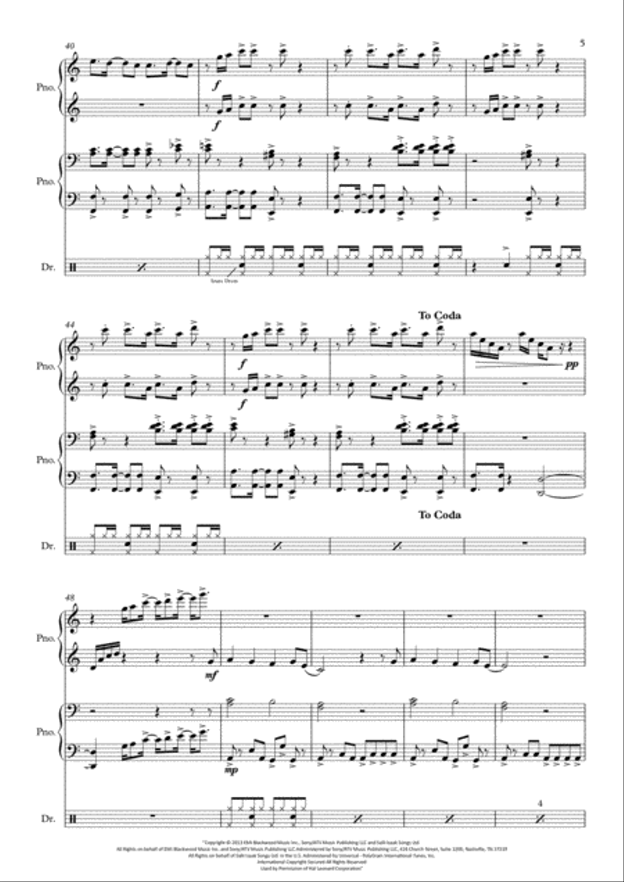 Rather Be 2 Pianos, 4-Hands scores gallery preview page 6