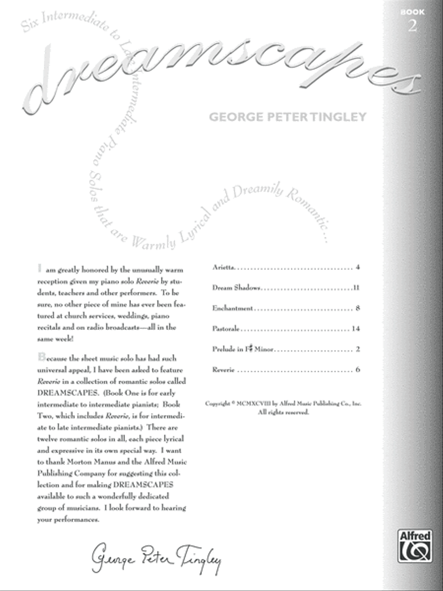 Dreamscapes, Book 2 Piano Solo scores gallery preview page 2
